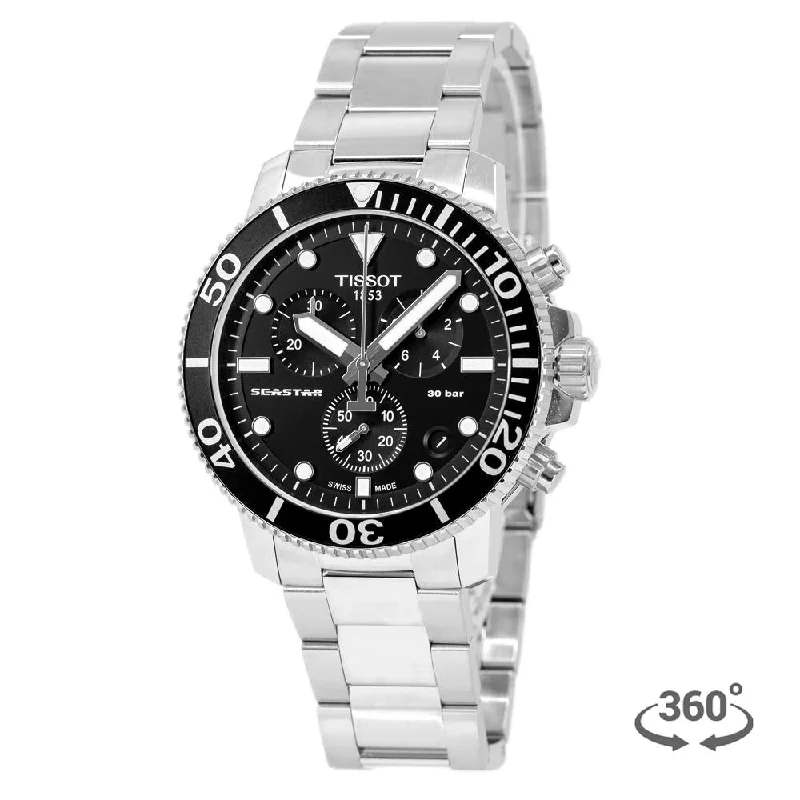 Stainless Steel Bracelet Watches for DurabilityTissot Men's T120.417.11.051.00 Seastar Chronograph Watch