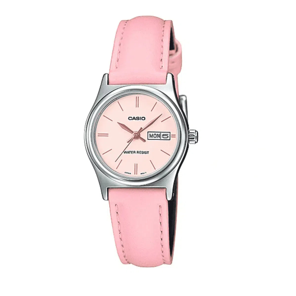 Watches with Braided Straps for a Handmade TouchCasio LTP-V006L-4B Pink Leather Strap Watch for Women