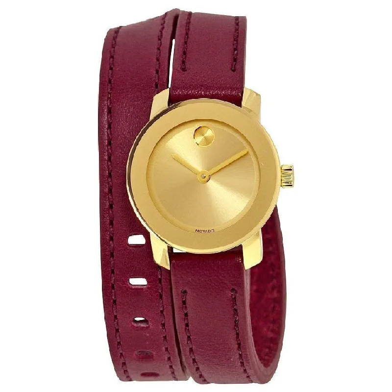 Women’s Dress Watches with Elegant StrapsMovado Bold Quartz Gold-Tone Dial Women's Watch 3600344