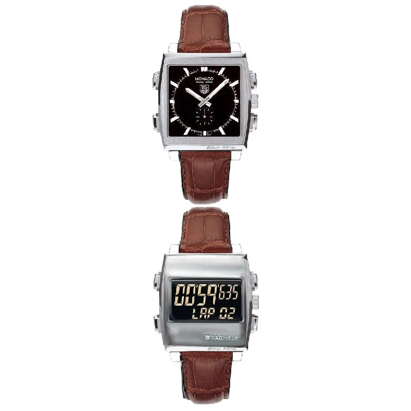 Wooden Cased Watches for a Natural LookTag Heuer Men's CW9110.FC6178 Monaco Sixty Nine Brown Leather Watch