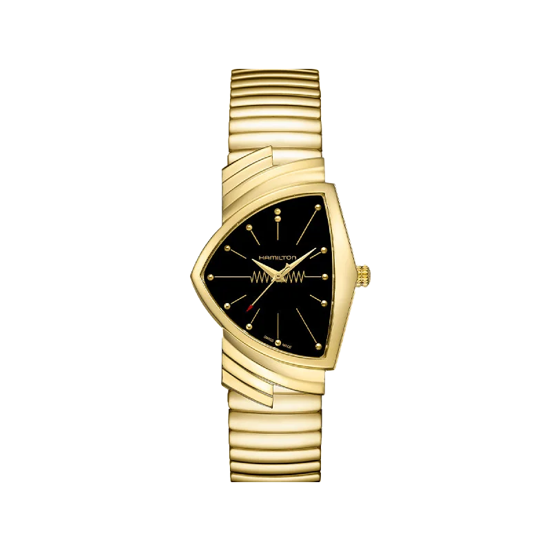 Stainless Steel Mesh Strap Watches for a Sleek LookHamilton Ventura Quartz Gold