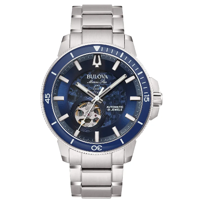 Watches with Baton-Style Hands for a Classic LookBulova Men's 96A289 Marine Star Auto