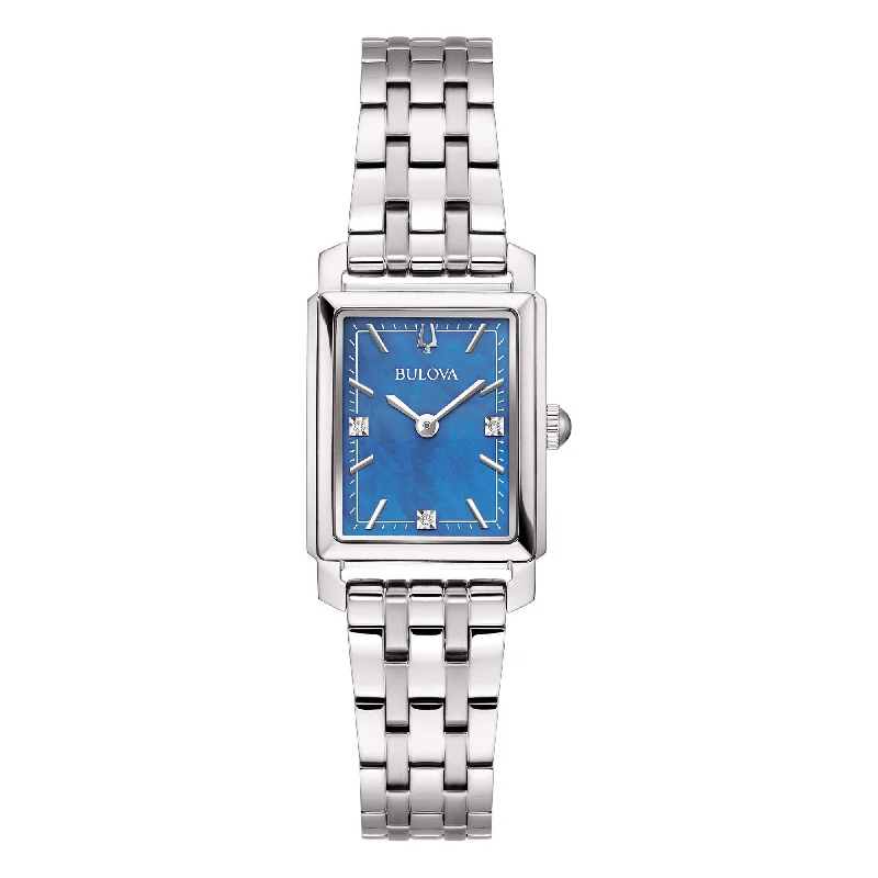 Watches with Glossy Finish Cases for a Shiny AppealBulova Women's 96P245 Sutton Tank Quartz