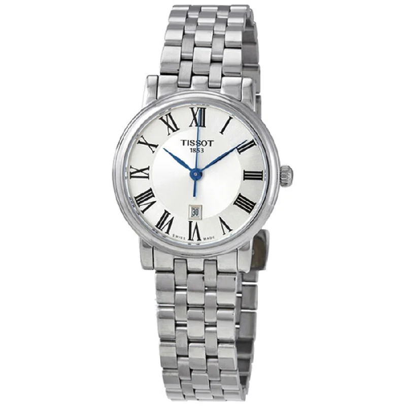 Adjustable Strap Watches for Perfect FitTissot Ladies T122.210.11.033.00 Carson  P Silver Dial Watch