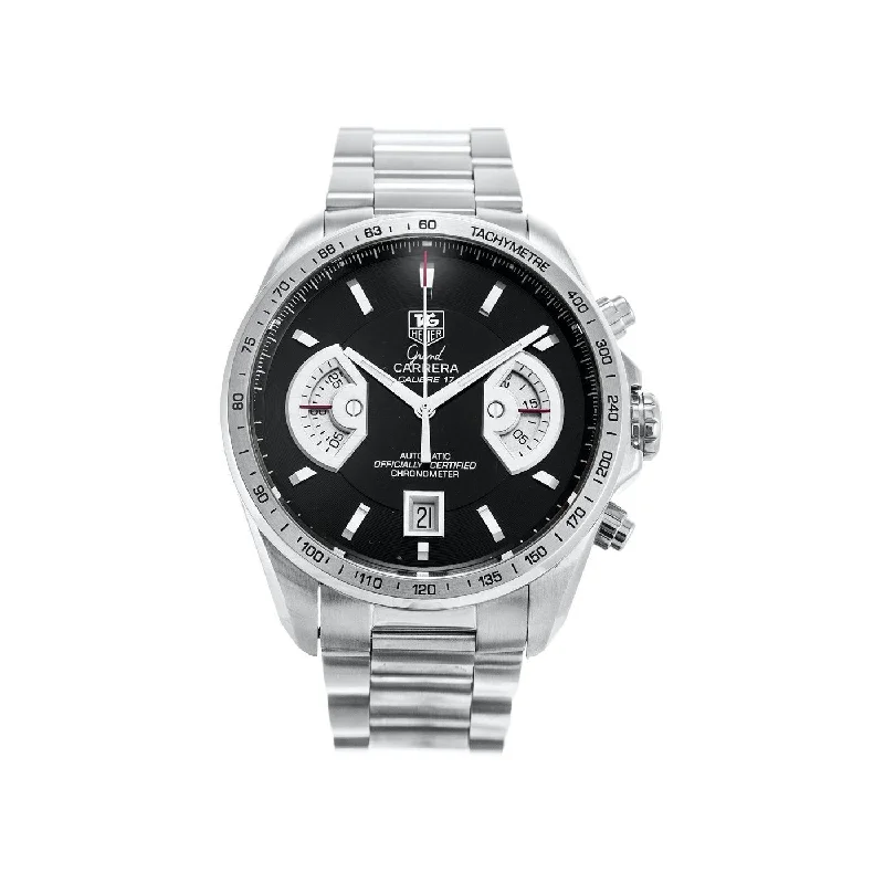 Adjustable Strap Watches for Perfect FitTag Heuer Men's CAV511G.BA0905 Grand Carrera Chronograph Stainless Steel Watch