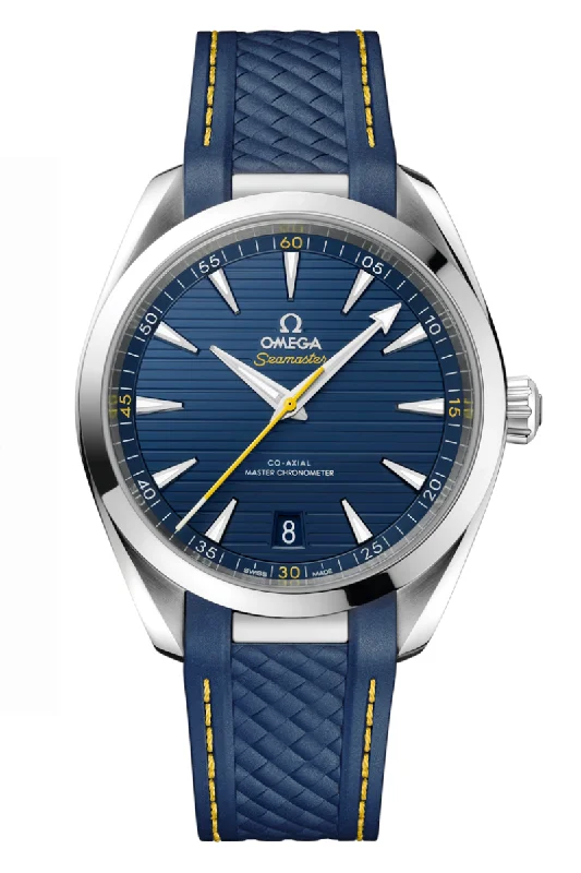 Stainless Steel Dress Watches for BusinessmenOmega Seamaster Aqua Terra 150M Co‑Axial Master Chronometer Armand Duplantis 220.12.41.21.03.009