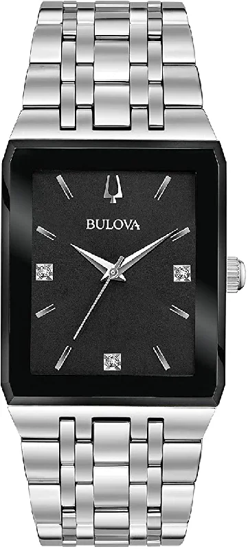 Fashionable Quartz Watches for Women with Leather StrapsBULOVA QUADRA 96D145