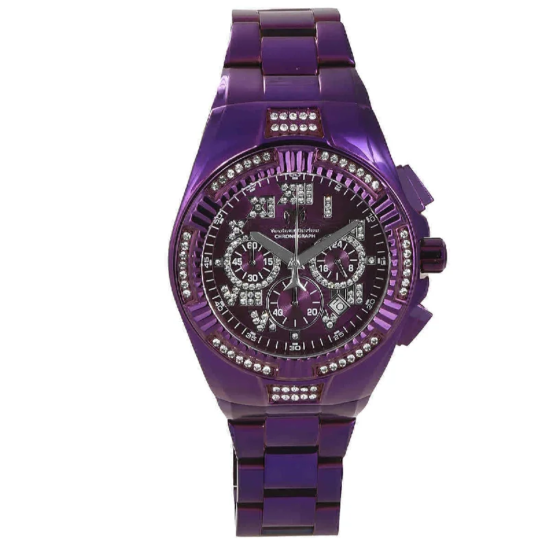 Adjustable Strap Watches for Perfect FitTechnoMarine  Quartz Purple Dial Men's Watch TM-121231