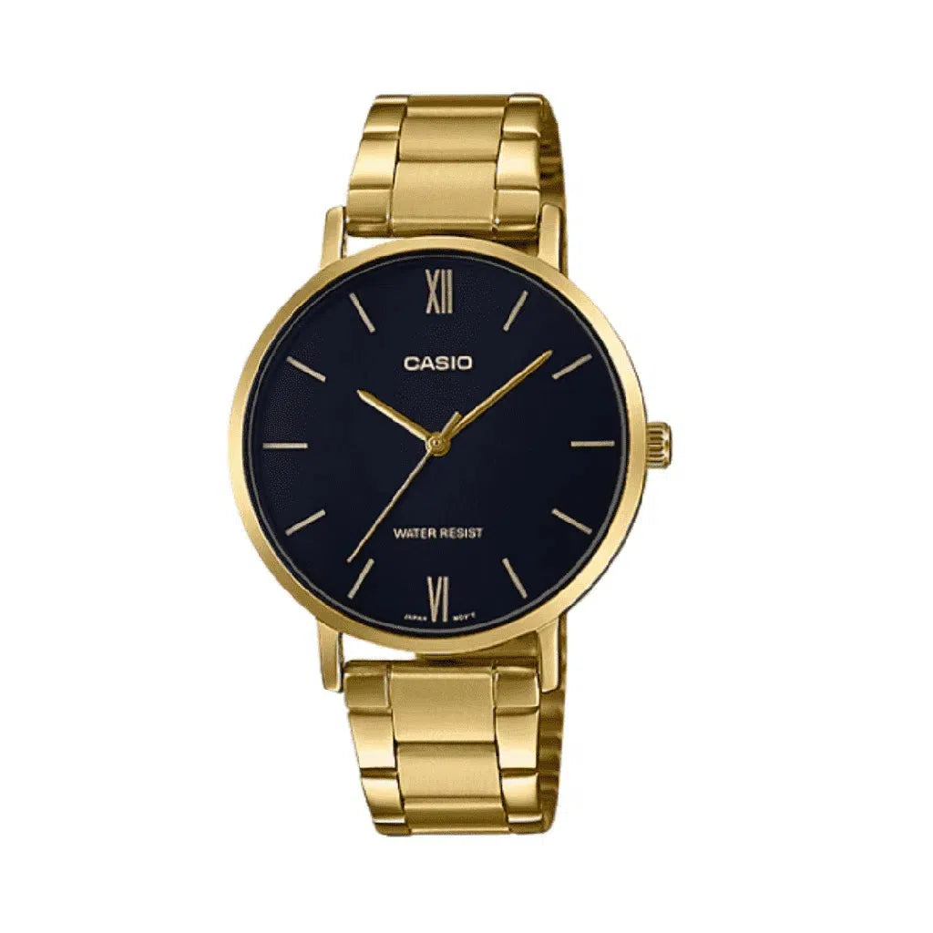 Hybrid Smartwatches with Traditional Watch AestheticsCasio LTP-VT01G-1B Gold Stainless Strap for Women