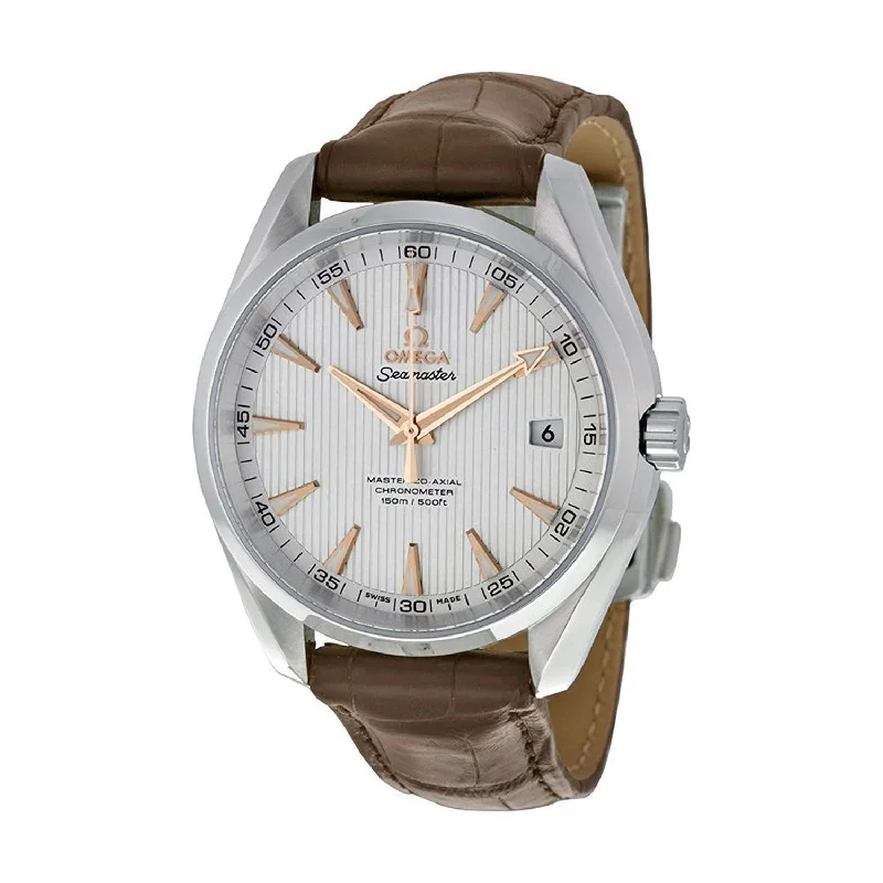 Alloy Cased Watches for Affordable QualityOmega Men's 231.13.42.21.02.003 Seamaster Aqua Terra Brown Leather Watch