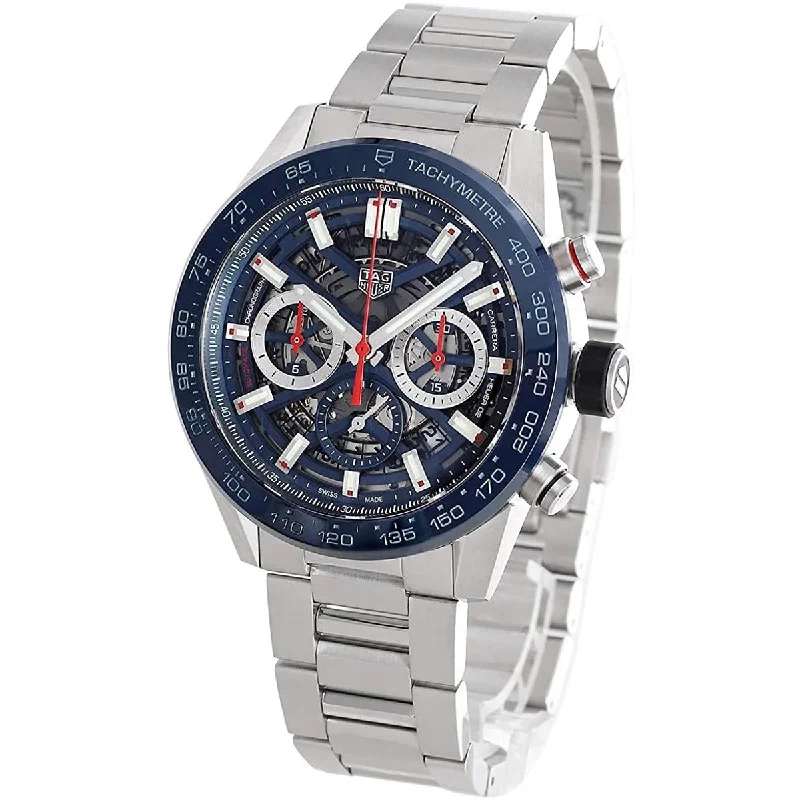 Mechanical Watches with Hand-Winding MechanismTag Heuer Men's CBG2A11.BA0654 Carrera Chronograph Stainless Steel Watch