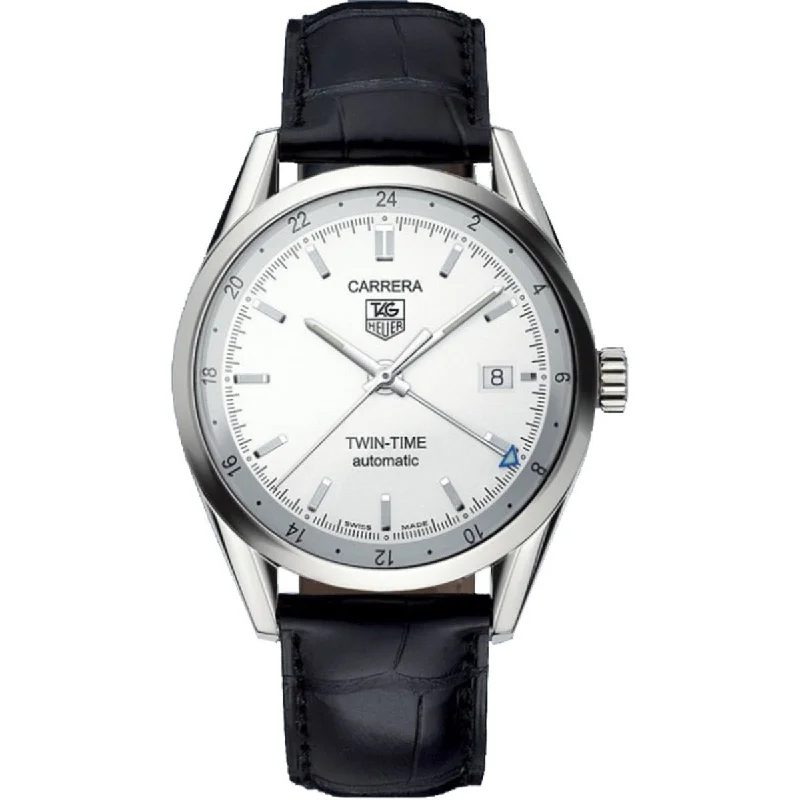 Men’s Dress Watches with Slim ProfilesTag Heuer Men's WV2116.FC6180 Carrera Black Leather Watch