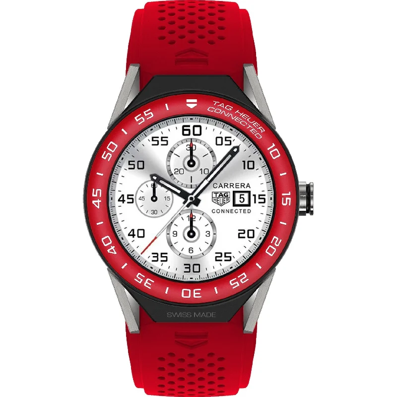 Solar-Powered Watches for Eco-Conscious UsersTag Heuer Men's SBF8A8015.11FT6080 Connected Modular Red Rubber Watch