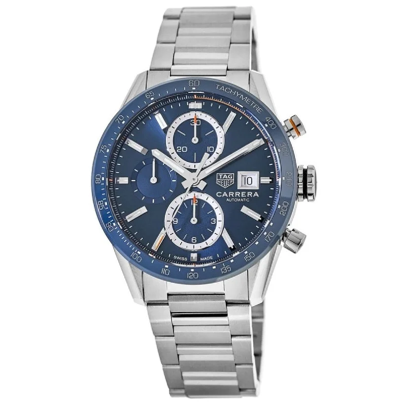 Watches with Temperature SensorTag Heuer Men's CBM2112.BA0651 Carrera Chronograph Stainless Steel Watch