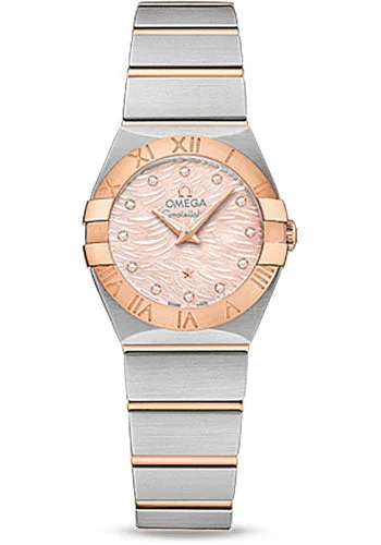 Retro-Inspired Quartz Watches for Retro LoversOmega Constellation Quartz Watch - 24 mm Steel Case - 18K Red Gold Bezel - Pink Mother-Of-Pearl` Diamond Dial - 123.20.24.60.57.003