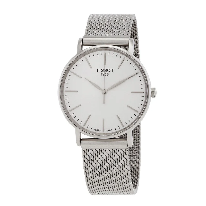 Stainless Steel Mesh Strap Watches for a Sleek LookTissot Men's T143.410.11.011.00 Everytime 40mm Quartz