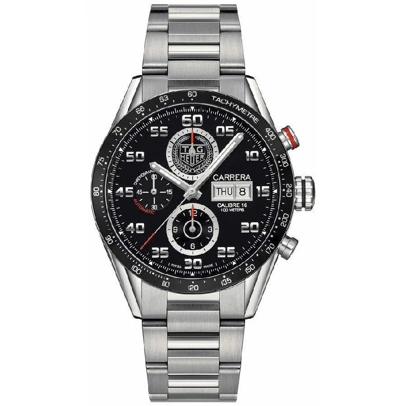 Adjustable Strap Watches for Perfect FitTag Heuer Men's CV2A1T.BA0738 Carrera Chronograph Stainless Steel Watch