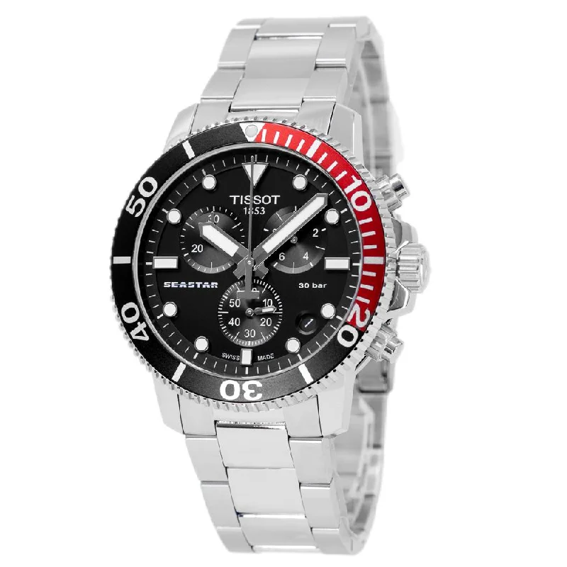 Mechanical Watches with Hand-Winding MechanismTissot Men's T120.417.11.051.01 Seastar 1000 Chrono Watch