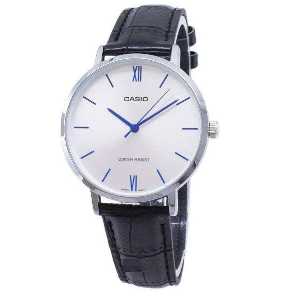 Casual Watches for Weekend OutingsCasio LTP-VT01L-7B1 Black Leather Strap Watch for Women