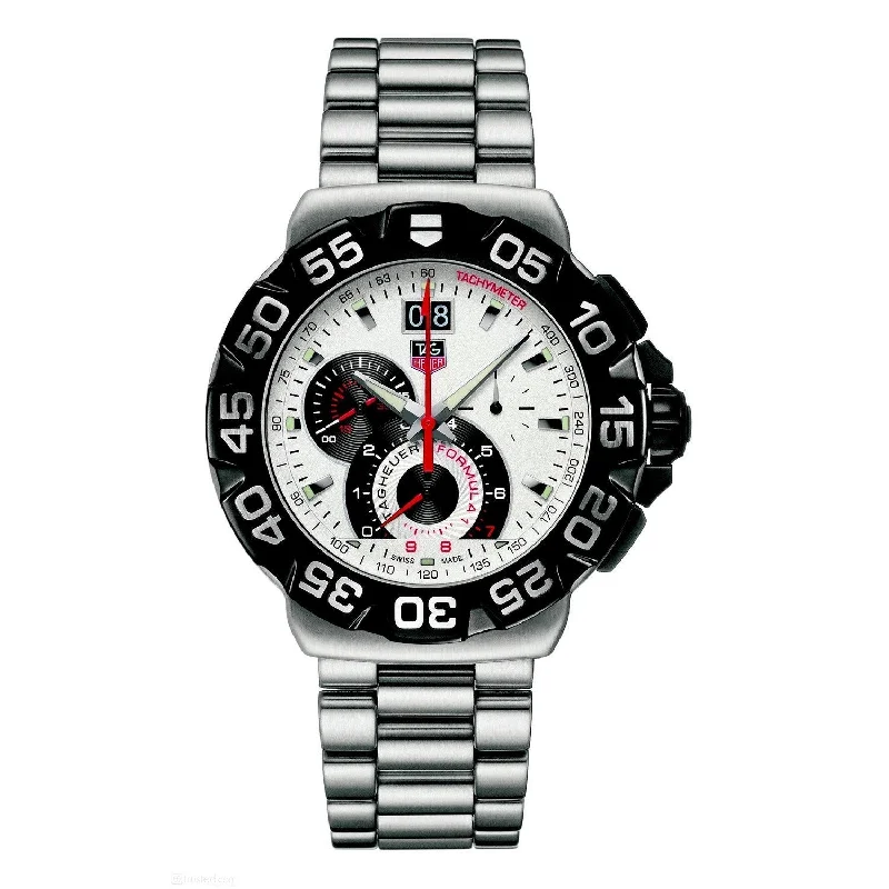 Traveler’s Watches with World Time FunctionTag Heuer Men's CAH1011.BA0854 Formula 1 Chronograph Stainless Steel Watch