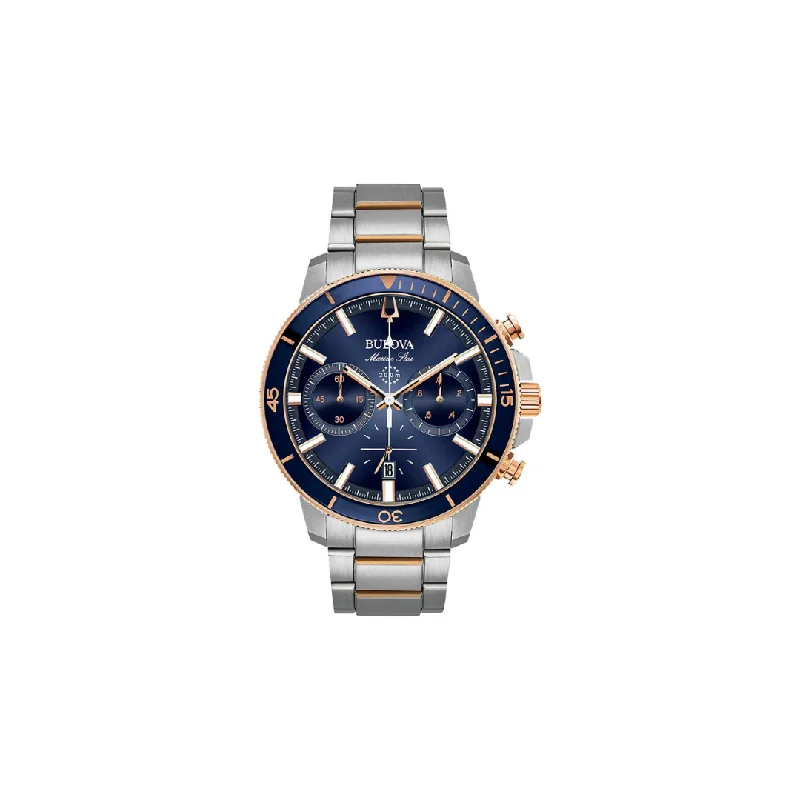 Watches with Luminous Markers for Night VisibilityBulova Men's Marine Star Chronograph Watch Ref: 98B301