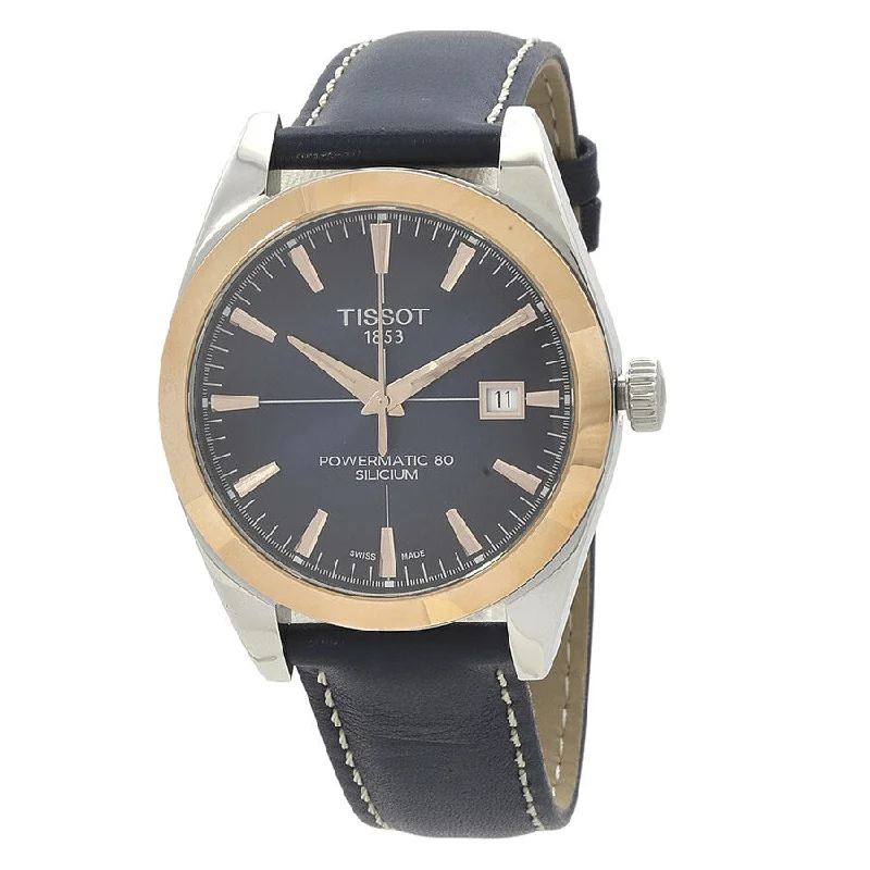 Watches with GMT FunctionTissot T927.407.46.041.00 Gentleman Silicium Solid 18K Gold