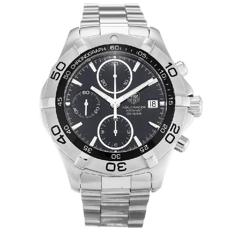 Waterproof Diving Watches with Rotating BezelTag Heuer Men's CAF2110.BA0809 Aquaracer Chronograph Stainless Steel Watch