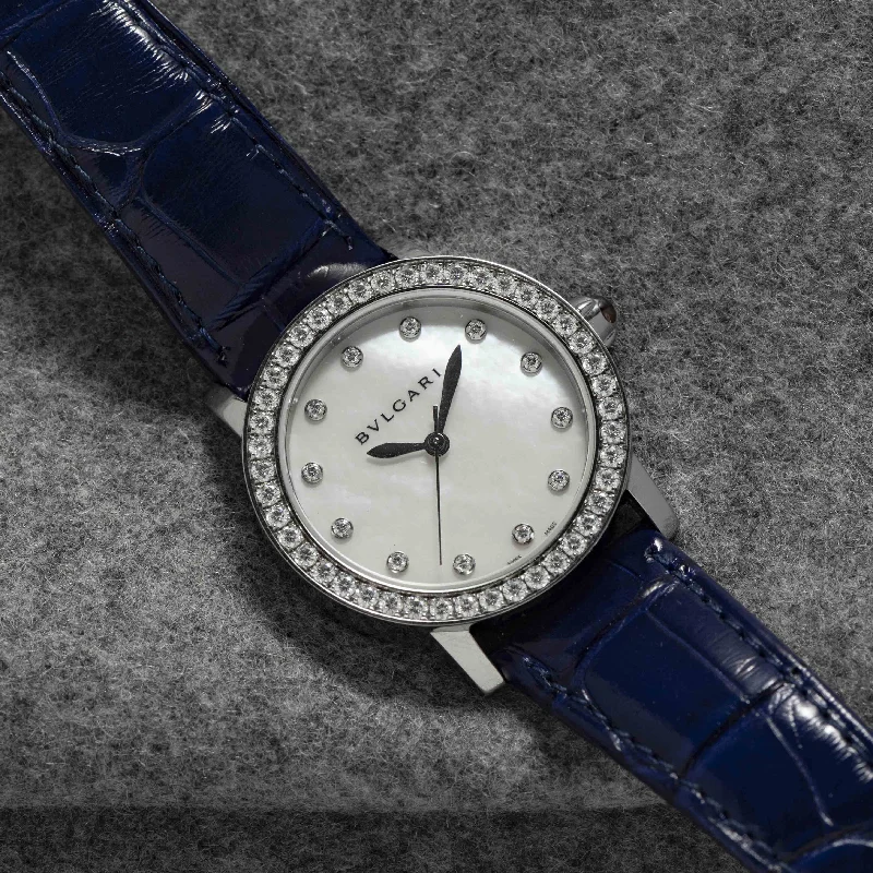 Titanium Cased Watches for Lightweight ComfortBulgari Bulgari 'MOP' Diamond Bezel