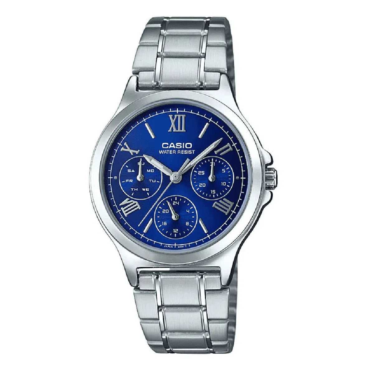 Wristwatches with Second Time Zone FeatureCasio LTP-V300D-2A2 Siver Stainless Watch for Women