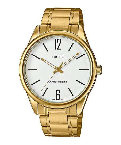 Watches with Luminous Markers for Night VisibilityCasio LTP-V005G-7B Gold Stainless Steel Strap Watch for Women