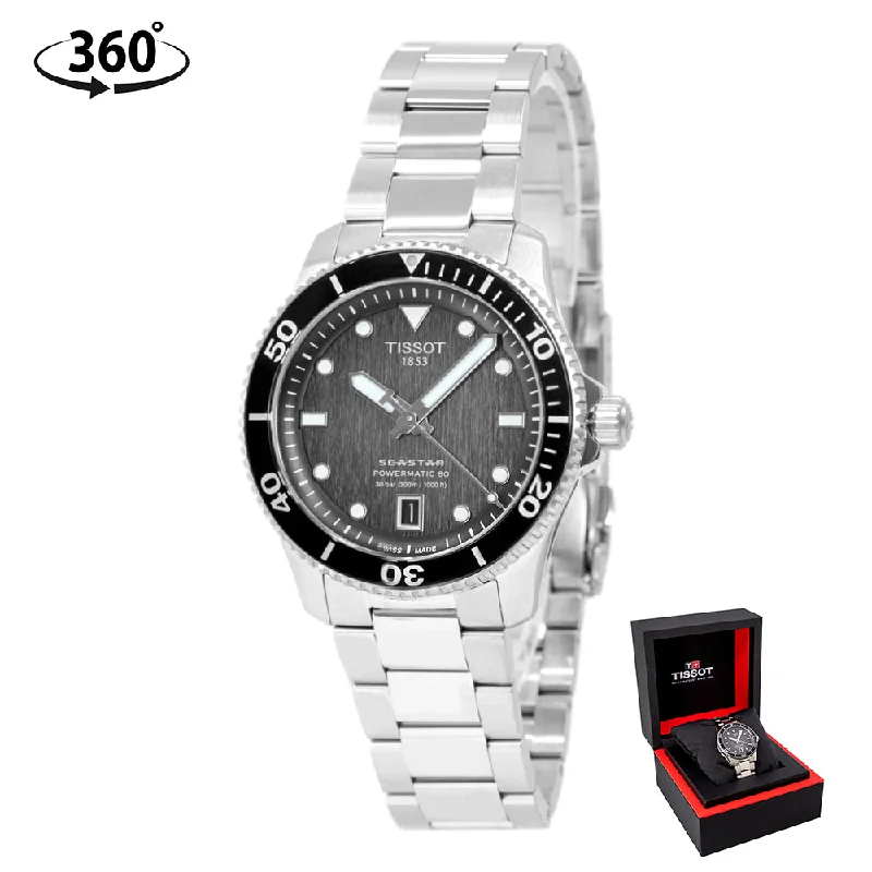 Watches with Stainless Steel PVD Coating for Scratch ResistanceTissot T120.807.11.051.00 Seastar 1000 Powermatic 80 Auto