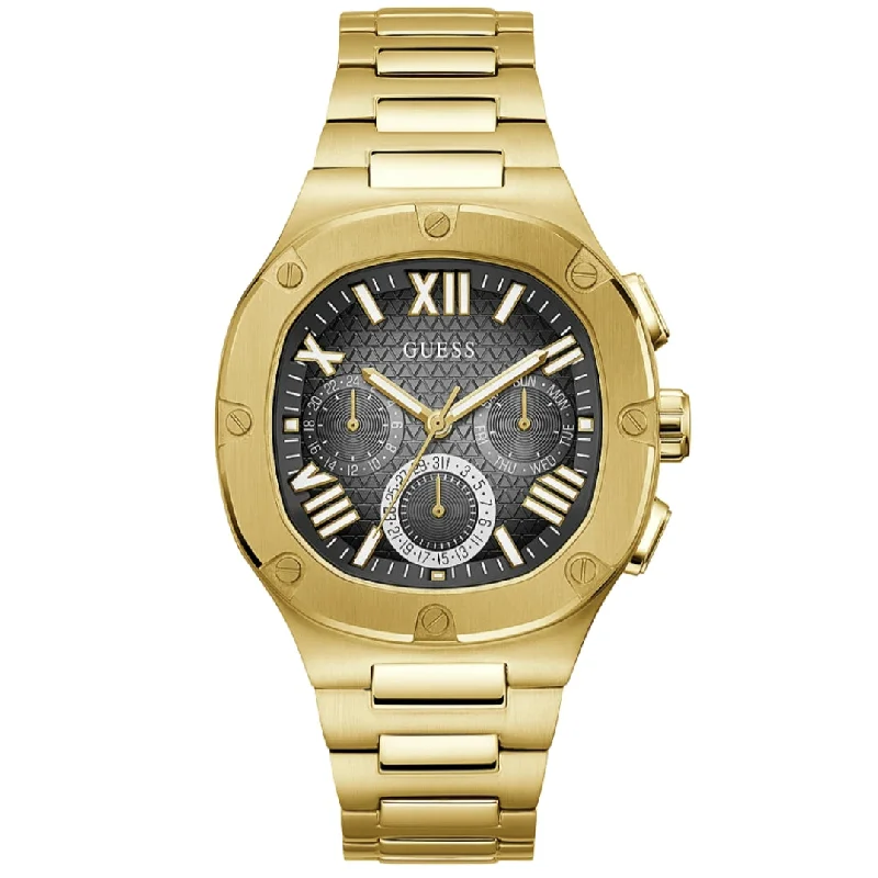 Military Style Watches with Luminescent HandsGuess Headline Men's Gold Watch GW0572G2