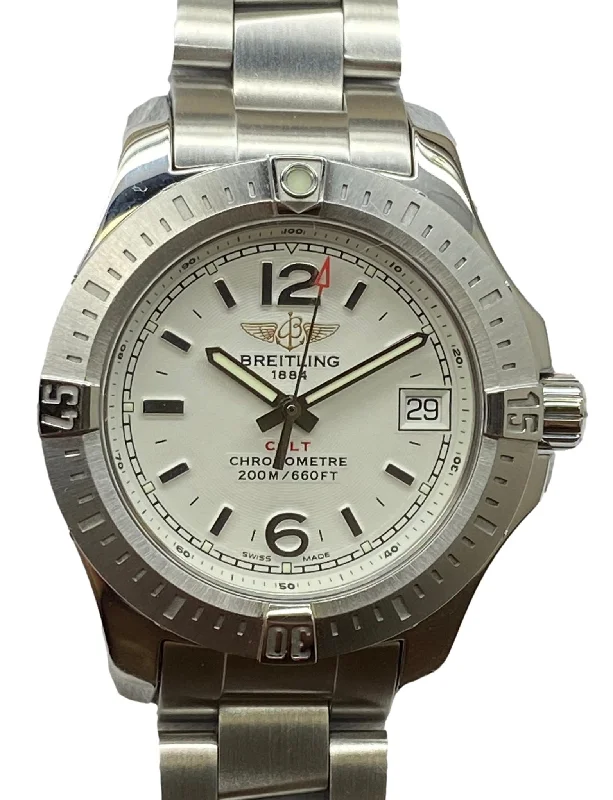 Watches with Power Reserve Indicator (for mechanical)Breitling Colt 33mm A77388 White Dial Quartz Women's Watch