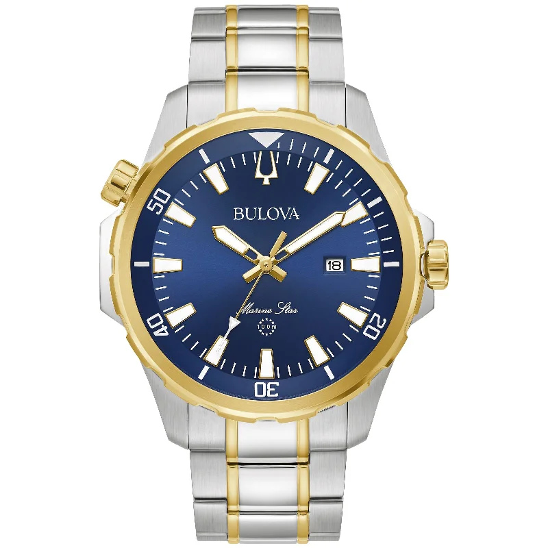 Watches with Two-Tone Cases for a Stylish AppearanceBulova Marine Star Collection 98B384