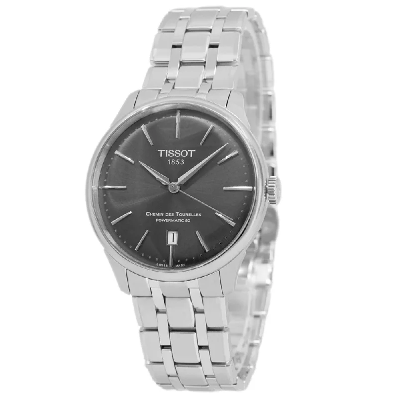 Stainless Steel Dress Watches for BusinessmenTissot T139.807.11.061.00 Chemin Des Tourelles Powermatic 80