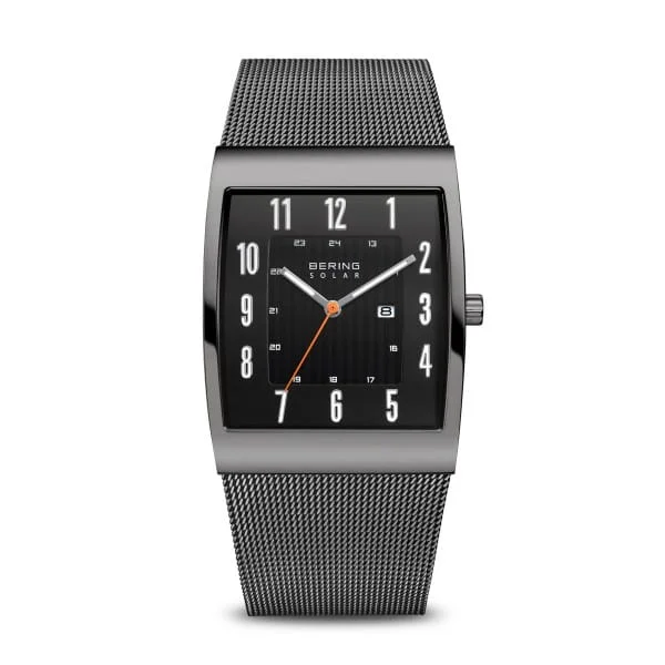 Analog-Digital Hybrid Watches for Dual FunctionalityBering - Solar Polished Grey Watch