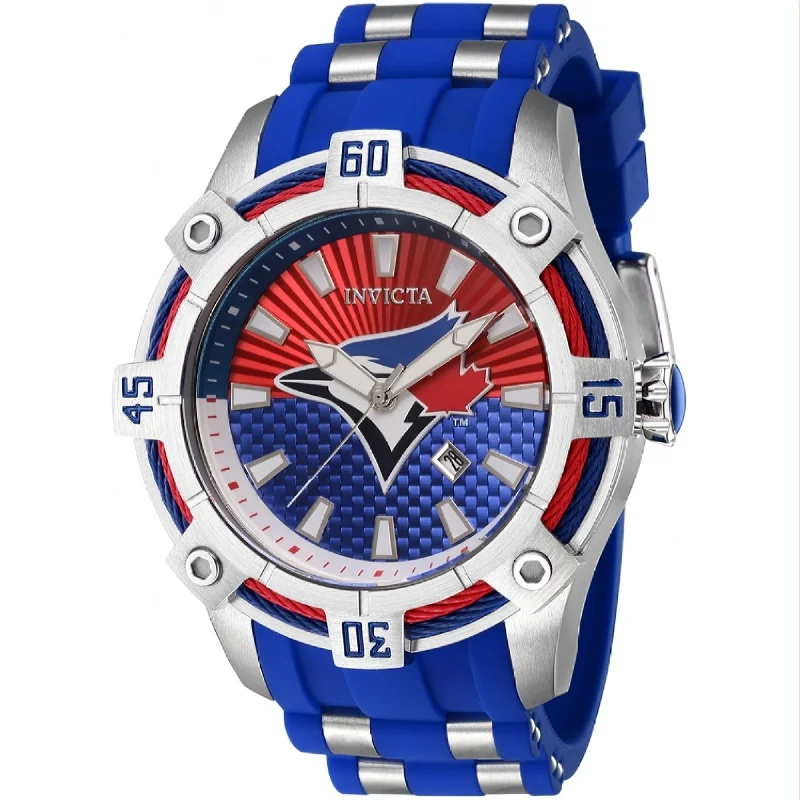 Hybrid Smartwatches with Traditional Watch AestheticsInvicta MLB Quartz MLB Jays Blue Dial Men's Watch 43298