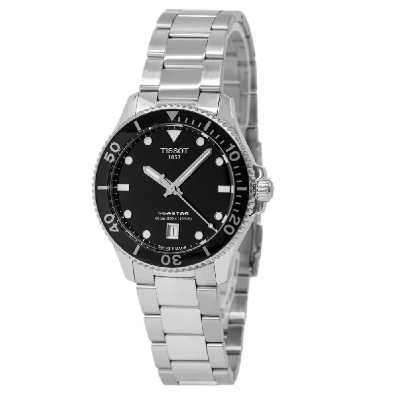 Watches with Power Reserve Indicator (for mechanical)Tissot Men's T120.410.11.051.00 Seastar 1000 Quartz 40 mm