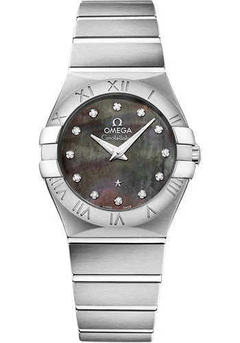 Luxury Quartz Watches with High-End MovementsOmega Constellation Quartz Tahiti - 27 mm Steel Case - Tahiti Mother-Of-Pearl Diamond Dial - 123.10.27.60.57.003