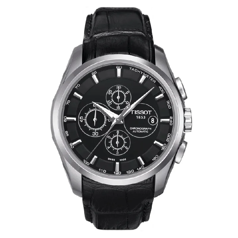 Watches with Embossed Dials for a Textured LookTISSOT COUTURIER AUTOMATIC CHRONOGRAPH T0356271605100