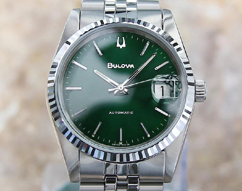 Watches with Multiple Time Zone DisplaysBulova Date Calendar 1980s Vintage Auto Men's 36mm Watch