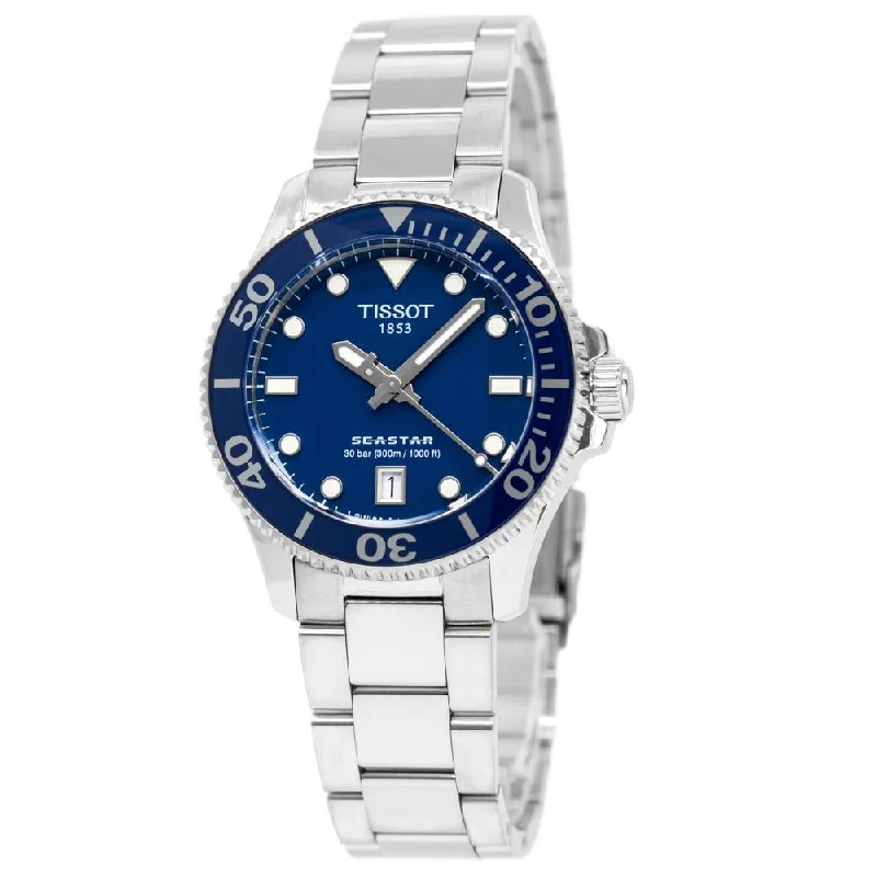 Men’s Watches with Date Display WindowTissot Ladies T120.210.11.041.00 Seastar1000 Blue Dial Watch