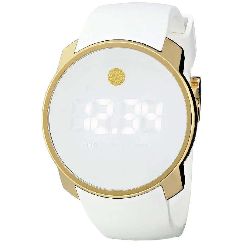 Watches with Multiple Time Zone DisplaysMovado Men's 3600252 Bold Digital White Silicone Watch