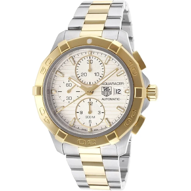 Watches with Two-Tone Cases for a Stylish AppearanceTag Heuer Men's CAP2120.BB0834 Aquaracer Chronograph Two-Tone 18kt Gold-Plated and Stainless Steel Watch