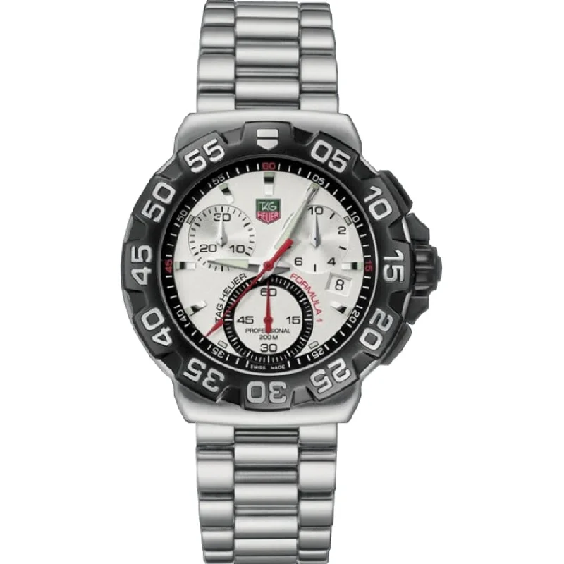 Watches with Multiple Time Zone DisplaysTag Heuer Men's CAH1111.BA0858 Formula 1 Chronograph Stainless Steel Watch