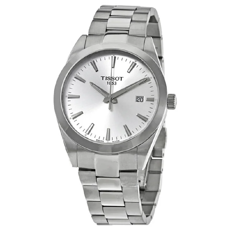 Square Dial Watches with Modern DesignTissot Gentleman T127.410.11.031.00 Silver Dial Watch