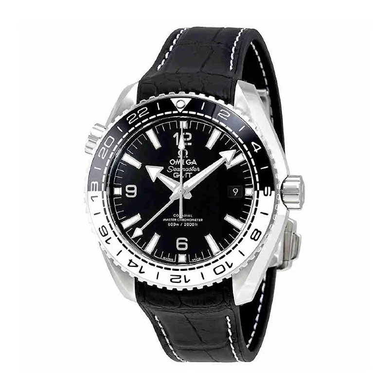 Chronograph Watches for Sports EnthusiastsOmega Men's 215.33.44.22.01.001 Seamaster Planet Ocean Black Leather Watch