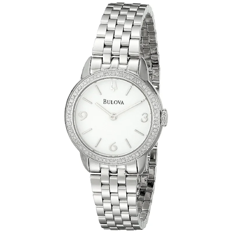 Luxury Quartz Watches with High-End MovementsBulova Women's 96R181 Classic Diamond Stainless Steel Watch