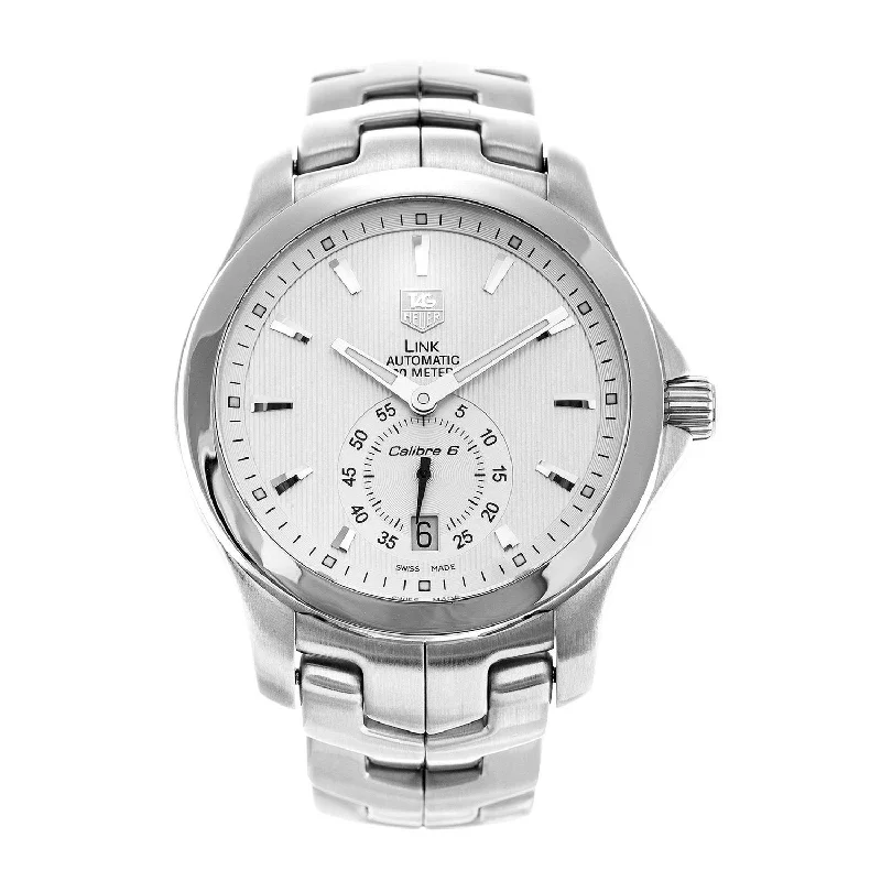 Designer Brand Watches with Unique Dial PatternsTag Heuer Men's WJF211B.BA0570 Link Stainless Steel Watch