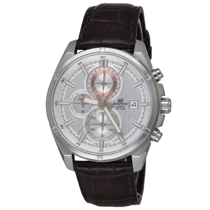 Square Dial Watches with Modern DesignCasio Men's EFR532L-7AV Edifice Chronograph Brown Leather Watch